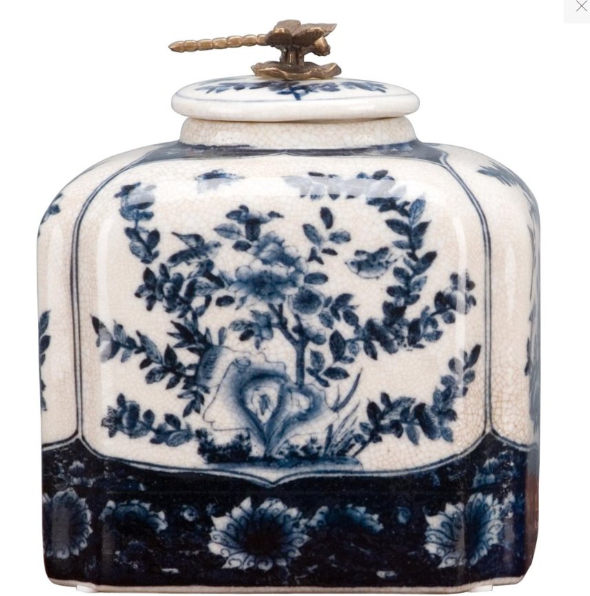 Blue and White Decorative Porcelain Jar