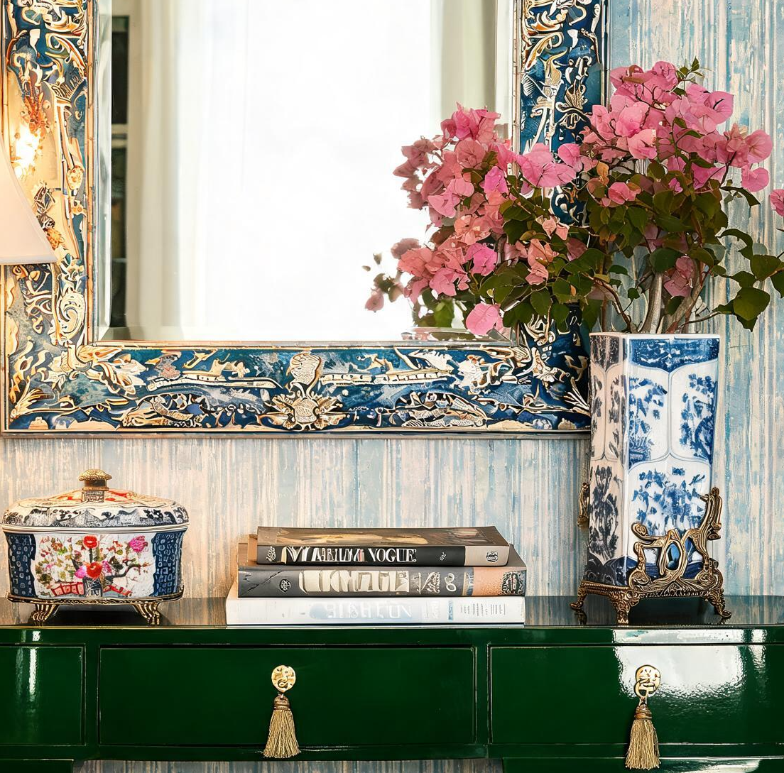 Hand-Painted Porcelain Decorative Vase with Bronze Ormolu