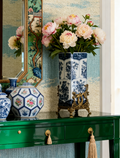 Hand-Painted Porcelain Decorative Vase with Bronze Ormolu