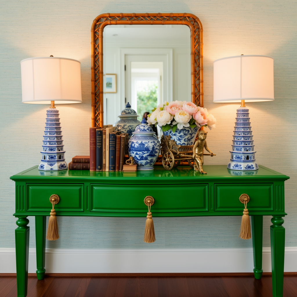 Pagoda Porcelain Table Lamp