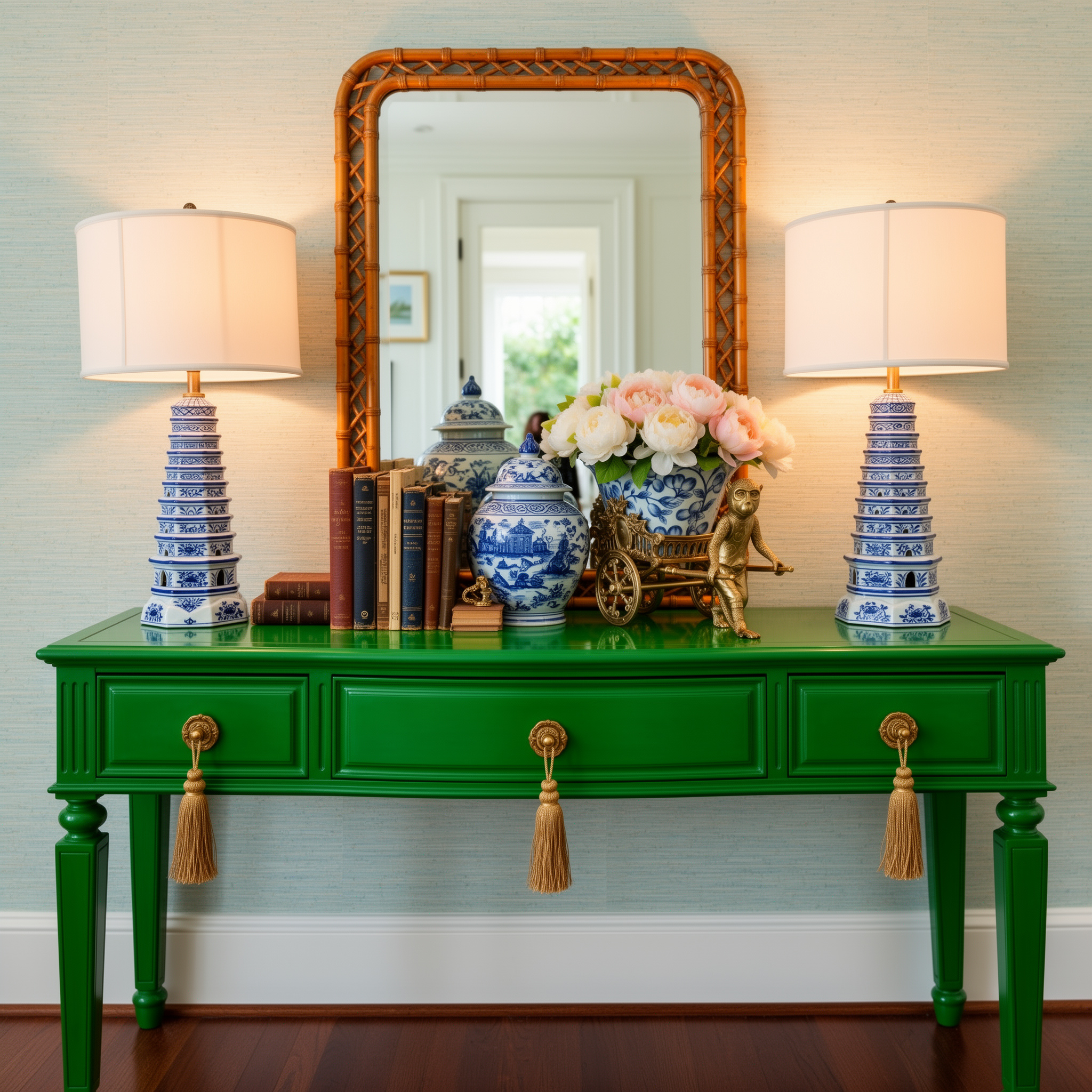 Pagoda Porcelain Table Lamp