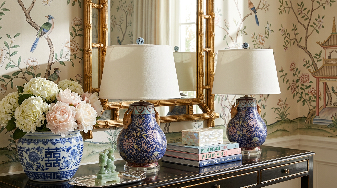 Decorative Porcelain cloisonné Table Lamps