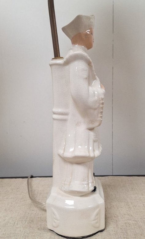 Vintage Mid-Century Blanc de Chine Figural Table Lamps - Pair