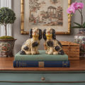 Hand-Painted Staffordshire-Style Dog Figurine Pair