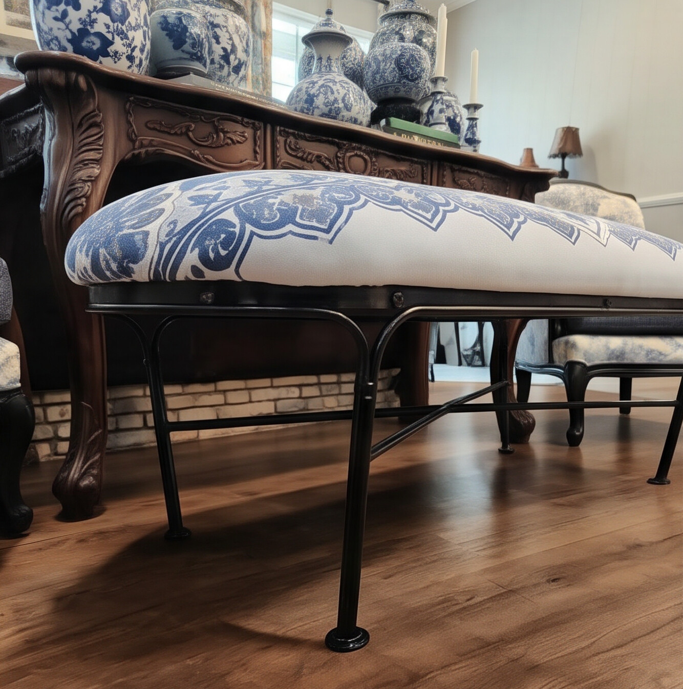https://chairish-prod.freetls.fastly.net/image/product/master/c4fdc3e1-3684-41f5-8cb1-3464de07003f/custom-blue-and-white-chinoiserie-upholstered-bench-with-black-iron-base-0542