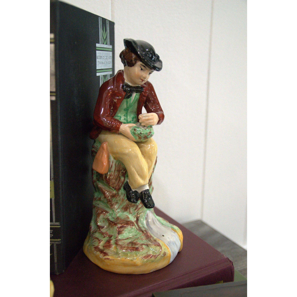Staffordshire couple vintage Figurines: Hand-Painted porcelain collectible accents
