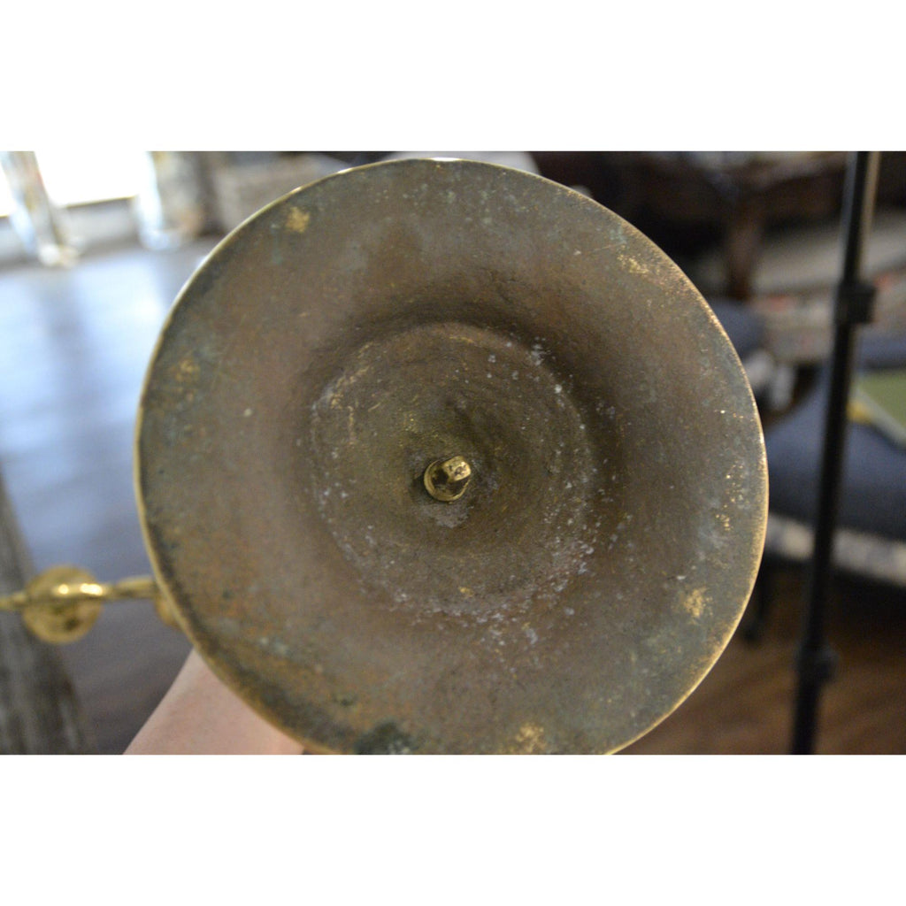 Brass Menorah Large European vintage Hanukkah candelabra